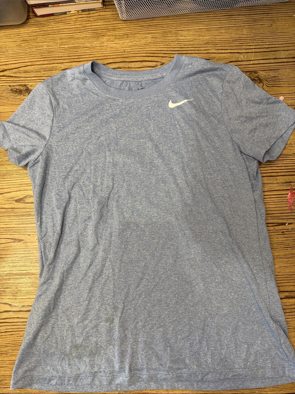Nike Women's Heather Light Blue Short Sleeve Performance Tee
